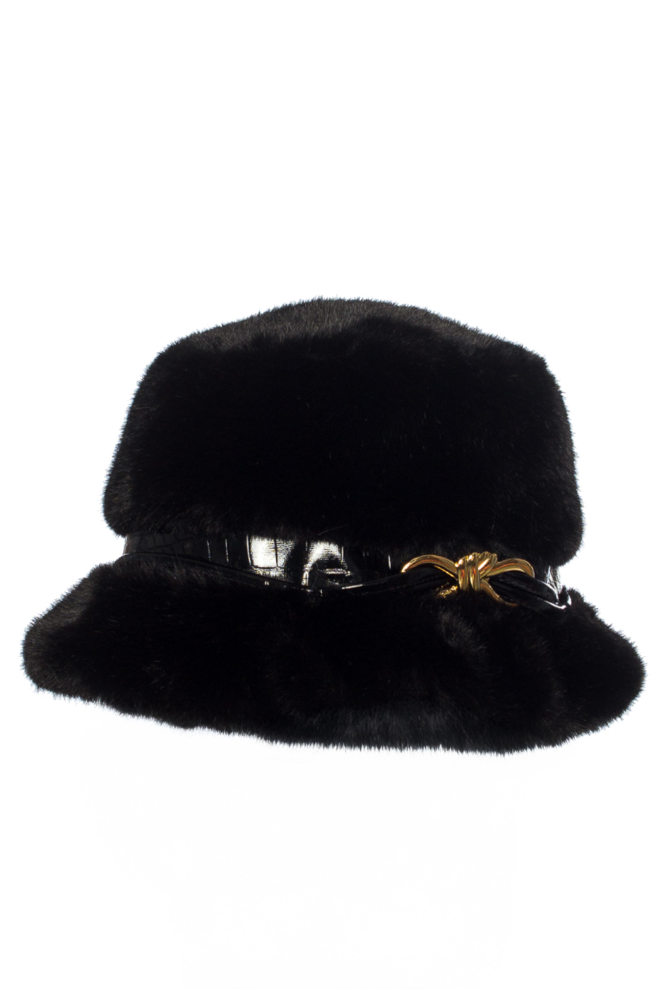 CLOCHE FAKE FUR CON LACCIO ECOPELLE, TG UNICA